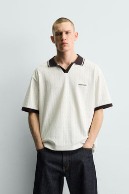 POLO JACQUARD VERTICAL BORDADO / Granate - Zara фото 2