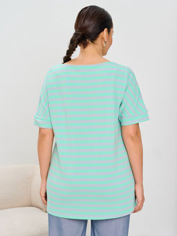 Футболка женская MR0251SS3 grey/mint - Maxroses фото 2