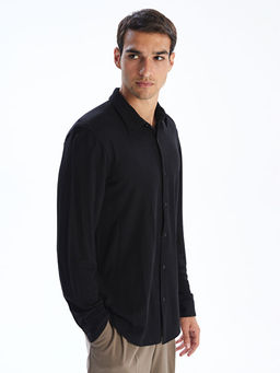 Slim Fit Uzun Kollu Erkek Dokulu G?mlek