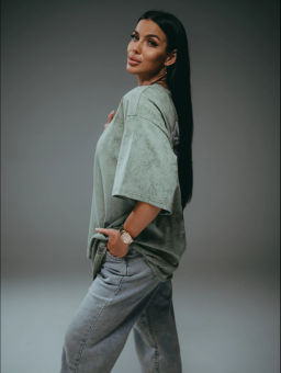 Ирбис футболка женская (хаки варенка)