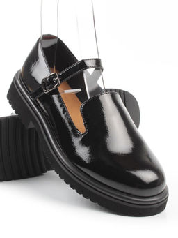 06-DLG05-2 BLACK Туфли женские (натуральная кожа)