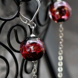 Серьги из муранского стекла RUBY DAWN LS2975