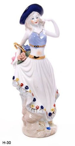 Статуэтка Девушка с цветами 30 см / XH-0816 /уп 24/