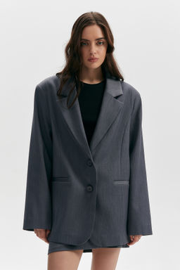 Жакет оверсайз с эффектом меланж - Mollis фото 6