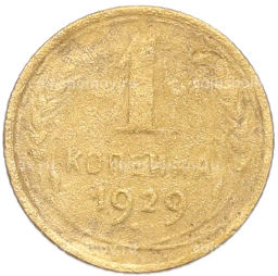 Монета 1 копейка 1929 года