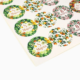 Цена за 2 шт. Набор наклеек для подарков 8 марта, 40 шт., 4?4 см