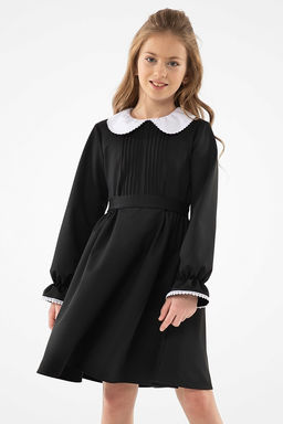 Черное школьное платье Mooriposh, модель 0169