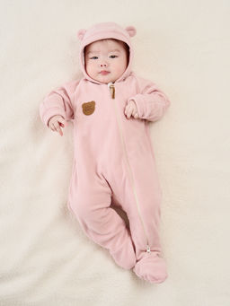 Комбинезон флисовый с закрытой ножкой Роза 0+ - Bungly фото 2