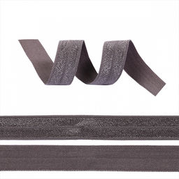 Резинка TBY бельевая Окантовочная блестящая 15мм шиншилла S222 уп.50м