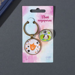 Набор: брелок для ключей и значок для одежды, рюкзак Олуша, 6?11 см