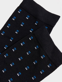 Цена за 5 пар! Носки мужские черные с мелким рисунком - Mark formelle фото 4