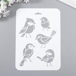 Трафарет пластик «Птички» 16×22 см