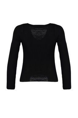 TRENDYOLMILLA Siyah Basic V Yaka Triko H?rka Triko H?rka TWOAW23HI0019  фото 8