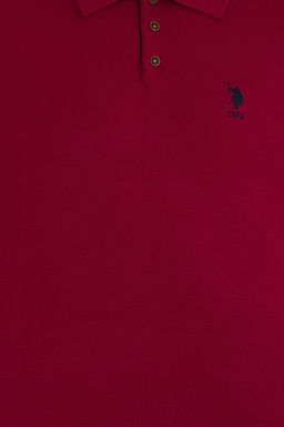 U. S. Polo Assn Мужской бордово-красный трикотаж с воротником поло - U.s. polo assn фото 6