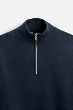 HIGH NECK QUARTER-ZIP SWEATER - Zara фото 8