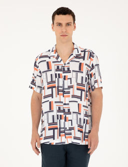 Lacivert Comfort Fit K_sa Kollu G_mlek