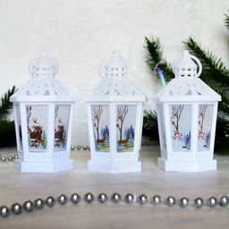 Фонарь светодиодный 14 см / VFR-108-A /уп 12/120/новогодний/белый - Галеонтрейд фото 2