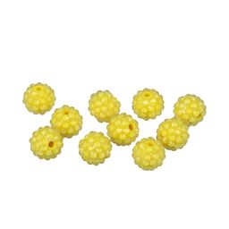 Бусина Zlatka пластик BWR-14 14 мм 10 шт СК/Распродажа №09 желтый
