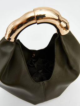 Metal Sapl? Deri G?r?n?ml? Kad?n Omuz ?antas?