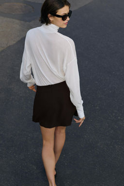 FALDA MINI TRABILLA / Marr?n - Zara фото 4