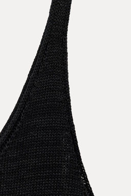 PLAIN LINEN BLEND STRAPPY KNIT TOP - Zara фото 12
