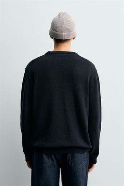REGULAR FIT COTTON SWEATER - Zara фото 3