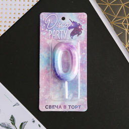 Свеча-цифра в торт 0