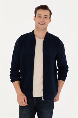 U. S. Polo Assn Мужской темно-синий трикотажный кардиган - U.s. polo assn фото 8