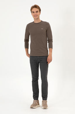 Erkek Vizon Basic Sweatshirt Sepette S_rpriz _ndirim - U.s. polo assn фото 4