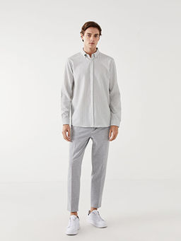 Regular Fit Uzun Kollu ?izgili Erkek G?mlek