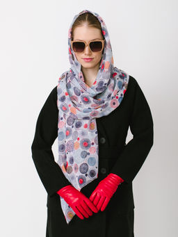 Большой мягкий очень нежный двусторонний палантин в стиле арт-деко - Tantino фото 7