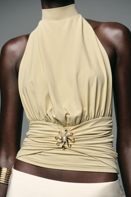 SUN GATHERED POLYAMIDE TOP - Zara фото 4