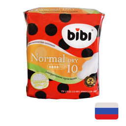 Прокладки BIBI Normal Dry 10 шт. 4 капли, Россия