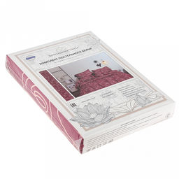 Постельное белье, комплект 2-х спальный "Афродита" 4 предмета: пододеяльник 175х215см, евро-простыня 220х240см, 2 наволочки 70х70см с клапаном-запахом, полисатин "Премиум" 90г/м2, упаковка "классическая" ПВХ 32х41см, "Домашняя мода" (Россия)