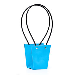 Цена за 10 шт. Сумка для цветов Голубая влагостойкая, 12x12-8x8-12.5 см - UPAK LAND фото 2