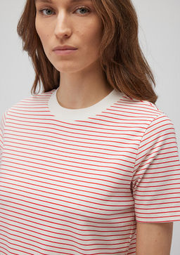 K?rm?z? Cizgili Tisort - Mavi фото 4