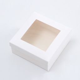 Цена за 5 шт. Коробка складная, крышка-дно, с окном, белая, 12 х 12 х 5 см - UPAK LAND фото 2