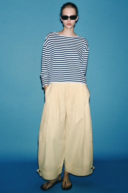 CAMISETA R?STICA RAYAS / Azul / Blanco