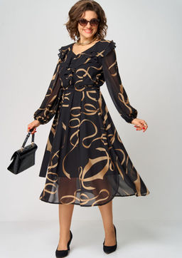 Платье EVA GRANT 7297В принт ленты