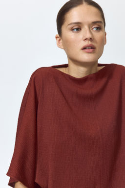 Top efecto arrugado con escote barco - H&m фото 6
