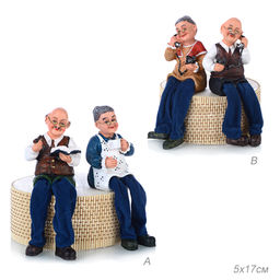 Цена за 2 шт. Фигурка Бабушка, Дедушка висячие ножки 17 см / LG208-AB /уп 2/192/микс