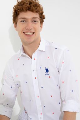 Мужская синяя рубашка с длинным рукавом - U.s. polo assn фото 5