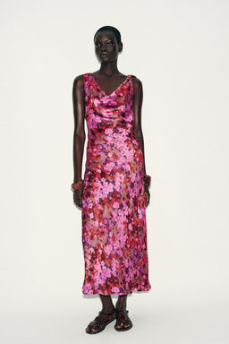 FLORAL PRINT MIDI DRESS