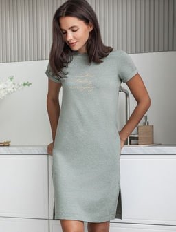 Платье из премиального хлопка с авторским принтом