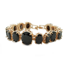 Браслет Джуана фианит черный покрытие под золото