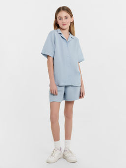 Шорты для девочек голубые - Mark formelle фото 3