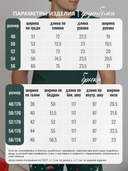 Комплект новогодняя пижама из 100% хлопка - Binita фото 12