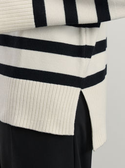 Джемпер на молнии в полоску / Zarina  фото 7