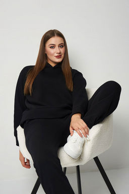 Арт. 2907 Костюм женский с начесом 44-52 (5 шт) Цвет:верх-черный,низ-черный - Калинка фото 11