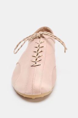 LACE-UP SPORTY BALLET FLATS - Zara фото 11